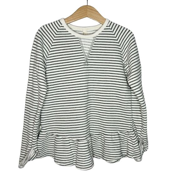 Childhoods Clothing Other - Childhoods Stripe Peplum Crew